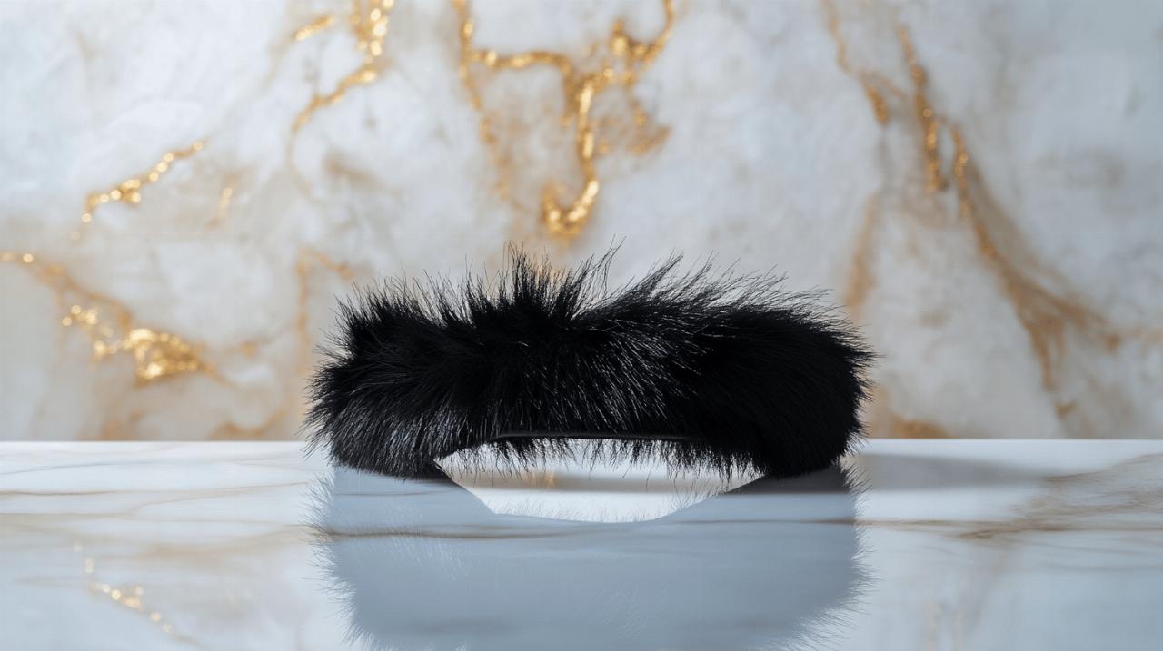 BANDEAU FOURRURE NOIR : l’accessoire elegant qui transforme vos tenues hivernales